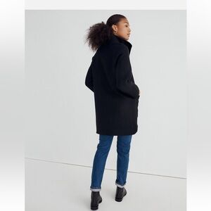 Madewell black wool coat XS